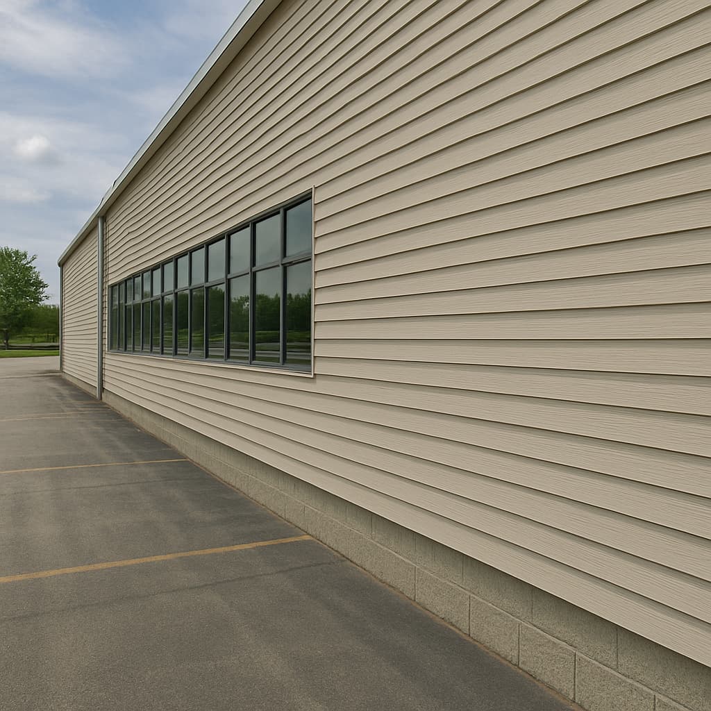Commercial siding installation